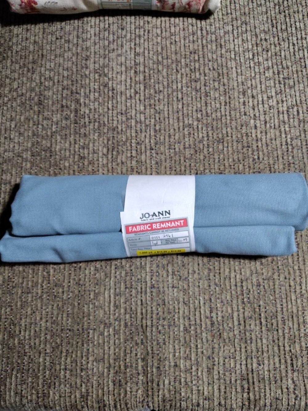 Fabric Remnant Type, Size, Color, Material And Manufacturer Varies See Pictures